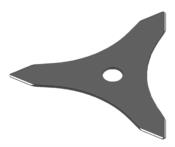 Lâmina Roc 3 Pontas 300mm F1'' Eco/husqvaena 3,8mm 5183 535 