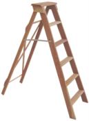 Escada Madeira Abrir  5 Degraus Altura 1,20m - 100kg 5297 5297 