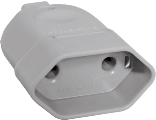 Plug Femea 2p 10a/250v Cinza 5456 57401/052