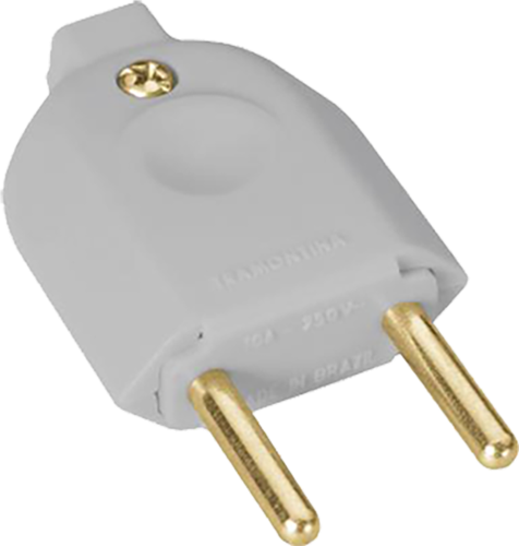Plug Macho 2p 10a/250v Cinza 5457 57401/002