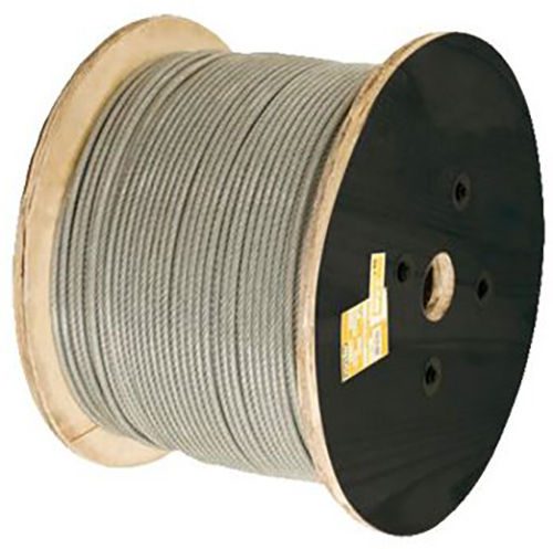 Cabo Aço 5/32"-1/4" Alma Fibra Revestido Pvc 6x7 Bobina 250mts 5638 1/4 - 8MM 