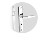 Fechadura Popline Reta Banheiro Reta  Espelho Em Inox Br40 5978 3003.0811.18 