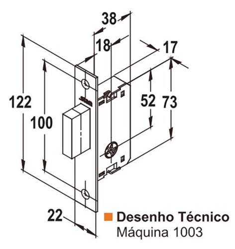 Fechadura Segurança Tetra Chave 40mm - 1003 Broca 18mm 6240 1003 