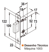 Fechadura Segurança Tetra Chave 40mm - Inox 1003 Broca 18mm 6240 80071 