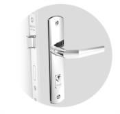 Fechadura Popline Reta Ext Cromada Esp26 [40x53 Py45]  Br40 6333 3001.0711.01 