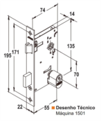 Fechadura Ext Stam Colonial Maçaneta Bola 1501/06 Broca 55mm 6362 33863 