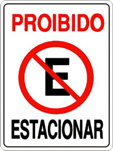 Placa Em Ps Sinal/adv - Proibido Estacionar 20x30 6770 P-1