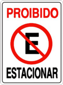 Placa Em Ps Sinal/adv - Proibido Estacionar 20x30 6770 116 