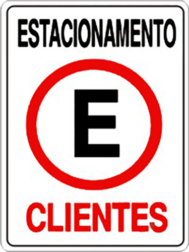 Placa Em Ps Sinal/adv - Estacionamento Clientes 20x30 6771 P-2