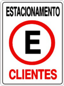 Placa Em Ps Sinal/adv - Estacionamento Clientes 20x30 6771 118 