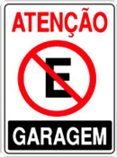 Placa Em Ps Sinal/adv - Atenção Garagem 20x30 6772 282 