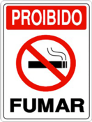 Placa Em Ps Sinal/adv - Proibido Fumar 20x15 6774 P-5/1 