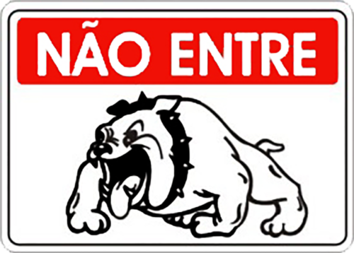 Placa Em Ps Sinal/adv - Não Entre Cachorro 20x30 6778 P-7