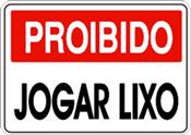 Placa Em Ps Sinal/adv - Proibido Jogar Lixo 20x30 6780 P-10 