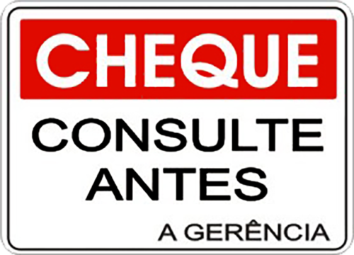 Placa Em Ps Sinal/adv - Cheque Consulta  Antes 30x20 6782 P-12 