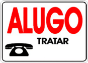 Placa Em Ps Sinal/adv - Alugo Tratar 20x30 6784 P-14 
