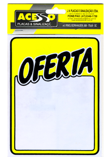 Placa Em Ps Sinal/adv - Oferta 15x20 6786 P-19