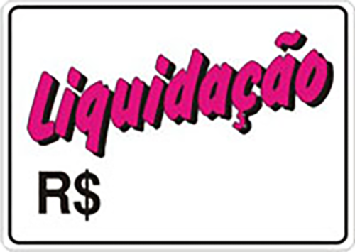 Placa Em Ps Sinal/adv - Liquidacao 20x30 6789 P-22