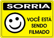 Placa Em Ps Sinal/adv - Sorria Você Está Sendo Filmado 20x30 6790 148 