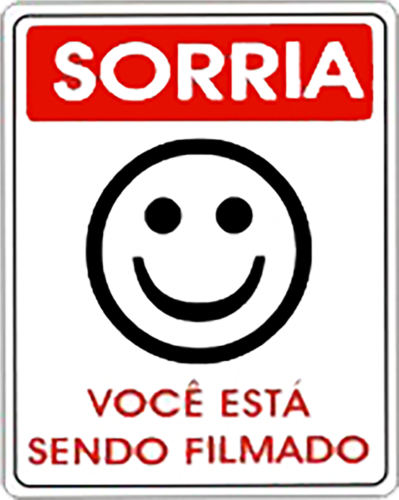 Placa Em Ps Sinal/adv - Sorria Você Está Sendo Filmado 15x20 6792 P-26 