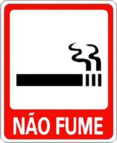 Placa Em Ps Sinal/adv - Não Fume 15x20 6793 P-28