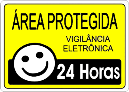 Placa Em Ps Sinal/adv - Area Protegida 15x20 6802 281