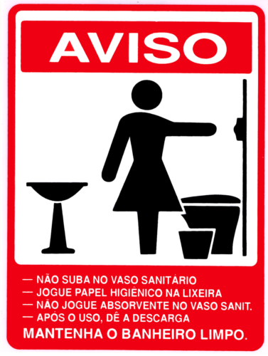 Placa Em Ps Sinal/adv - Aviso Feminino 15x20 6803 S-231 