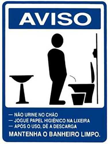 Placa Em Ps Sinal/adv - Aviso Masculino 6804 S232.20X15 