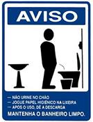 Placa Em Ps Sinal/adv - Aviso Masculino 6804 S-232 