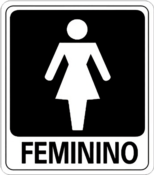 Placa Em Ps Sinal/adv - Feminino 15x20 6823 278 