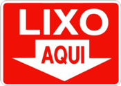 Placa Em Ps Sinal/adv - Lixo Aqui 30x20 6825 128 
