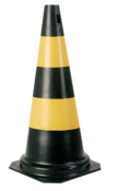 Cone Sinalização Preto/amarelo 50cm 7332 700.01304 