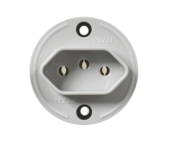 Tomada Sobrepor Redonda Cinza Nbr 2p+t 250v 20a 8491 137-3 