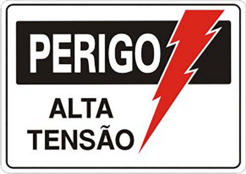 Placa Em Ps Sinal/perigo Alta Tensão 20x30 S-217 8502 S-217