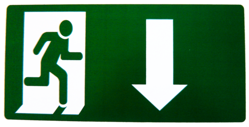 Placa Em Ps Sinal/seta Verde Para Baixo 15x30 8513 X-762