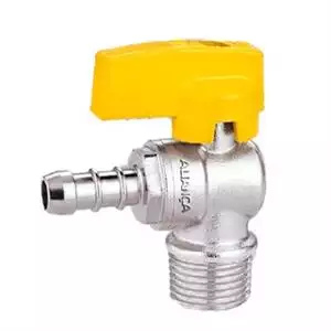 Válvula Esfera Latão Gás Rosca 1/2 Externa Mangueira 3/8 Bor 8726 87999