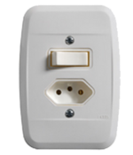 Interruptor Embutir 1 Tecla Simples + 1 Tomada 2p+t 20a 250v 8987 44107 
