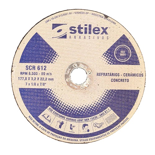 Disco Corte Refratário 2t Scr602 7x1/8x7/8 903 DC009