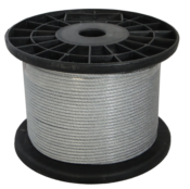 Cabo Aço 3/32"-1/8" Alma Fibra Revestido Pvc 6x7 Bobina 250m 908 17809 