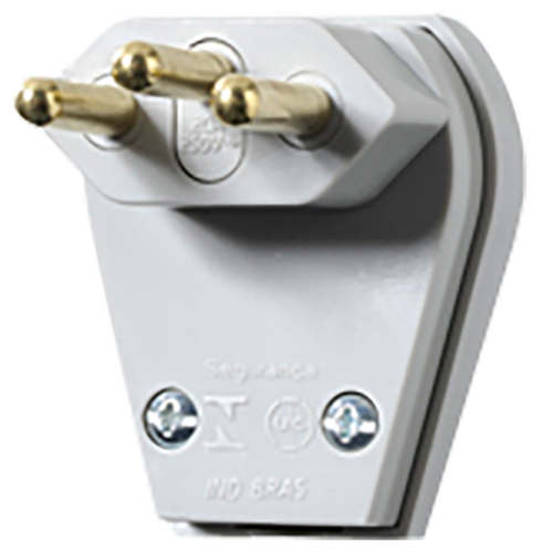 Plug Macho Cinza (2p+t) C/ Prensa Cabo 4mm 20a 9208 1067-3
