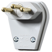 Plugue Macho Cinza 2p+t C/ Prensa Cabo 20a 250v 9208 1067-3 