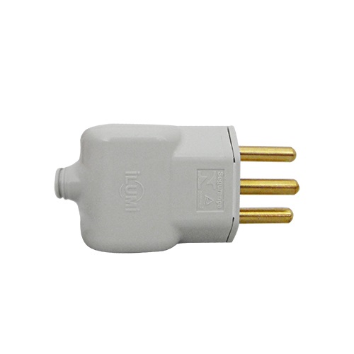 Plug Macho Bipolar 2p+t Cinza 10a 250v 9258 1405