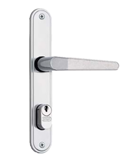 Fechadura Externa Porta Ferro Esp. Inox Tubo 40mm 601-602/03 Broca 20mm 1006 35017 