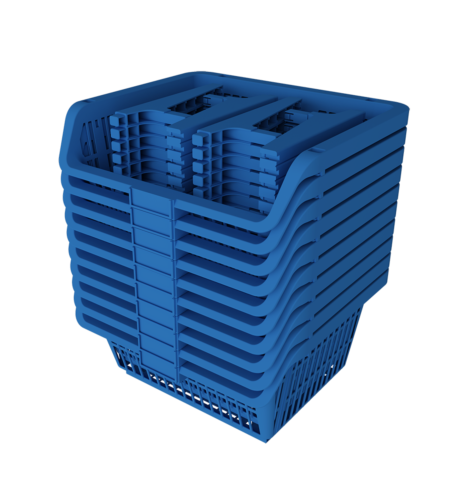 Cesto Expositor Empilhavel Reforçado Azul Cap.: 40kg 11191 6412A
