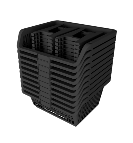 Cesto Expositor Empilhavel Reforçado Preto Cap.: 40kg 11192 6412P