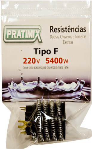 Resistência 220v 5400w Tipo Fame - Linha Ki Banho, Ducha Jd, 9926 FA0255