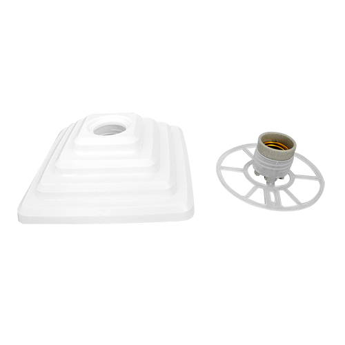 Suporte Plafon Rosqueável Simples Pirâmide Branco 100w 12630 AC 000003 