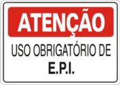 Placa Em Ps Sinal/adv - Atenção Uso Obrigatório De Epis 20x 12703 192 
