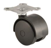 Kit 04 Rodizios Rd40 Pl44 Pr/pr 40mm Capacidade 25kg 12906 17452