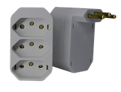 Adaptador Mútiplo 3x2p+t [l] Cinza 10a 250v 13547 1116-3PG 